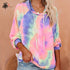 Rainbow Leopard Hoodies Women Sweatshirt Tie Dye Hoodie Female Spring Autumn Solid Colour Hoodies Casual Sweatshirts Hoddies Top